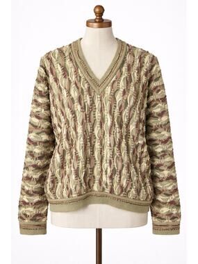 COOGI Chunky 3D Knit Sweater XL Multicolor Mens
